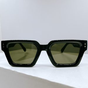 LV 1.1 Millionaires Style Luxury Sunglasses – Dark Tortoise & Classic Green Lens