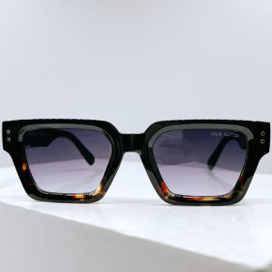 LV 1.1 Millionaires Style Luxury Square Sunglasses – Tortoise Fade & Purple Gradient