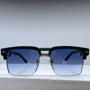 MARC JACOBS Style Designer Navigator Sunglasses – Blue Gradient & Silver Frames