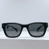 MOSCOT Style Matte Black Heritage Square Sunglasses – Two-Tone Translucent Temples