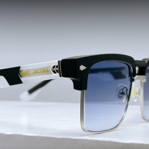 Alternative view of MARC JACOBS Style Designer Navigator Sunglasses – Blue Gradient & Silver Frames