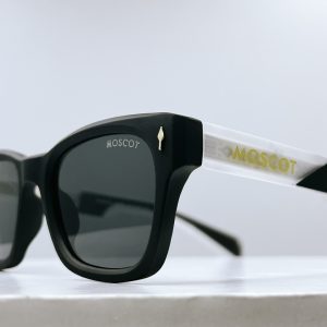 Alternative view of MOSCOT Style Matte Black Heritage Square Sunglasses – Two-Tone Translucent Temples